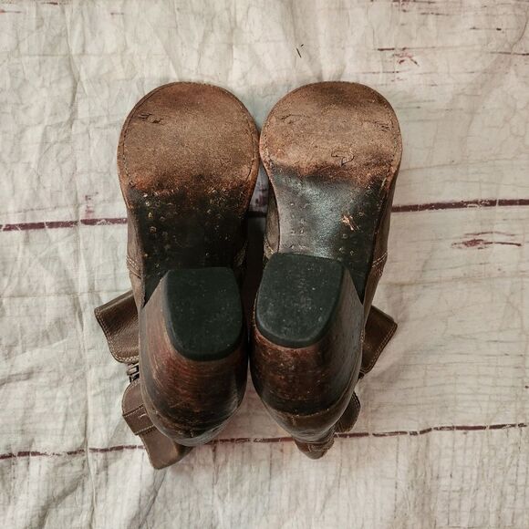 Freebird by Steven South Leather Double Zipper Ankle Boots Size 6 - Picture 5 of 7